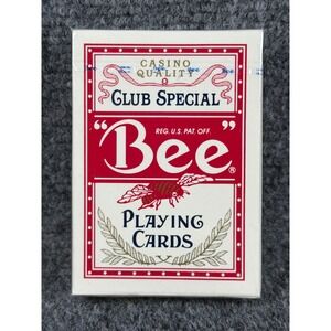 Vintage 1992 Bee Club Special No 92 Playing Cards Red Diamond Back Sealed Deck